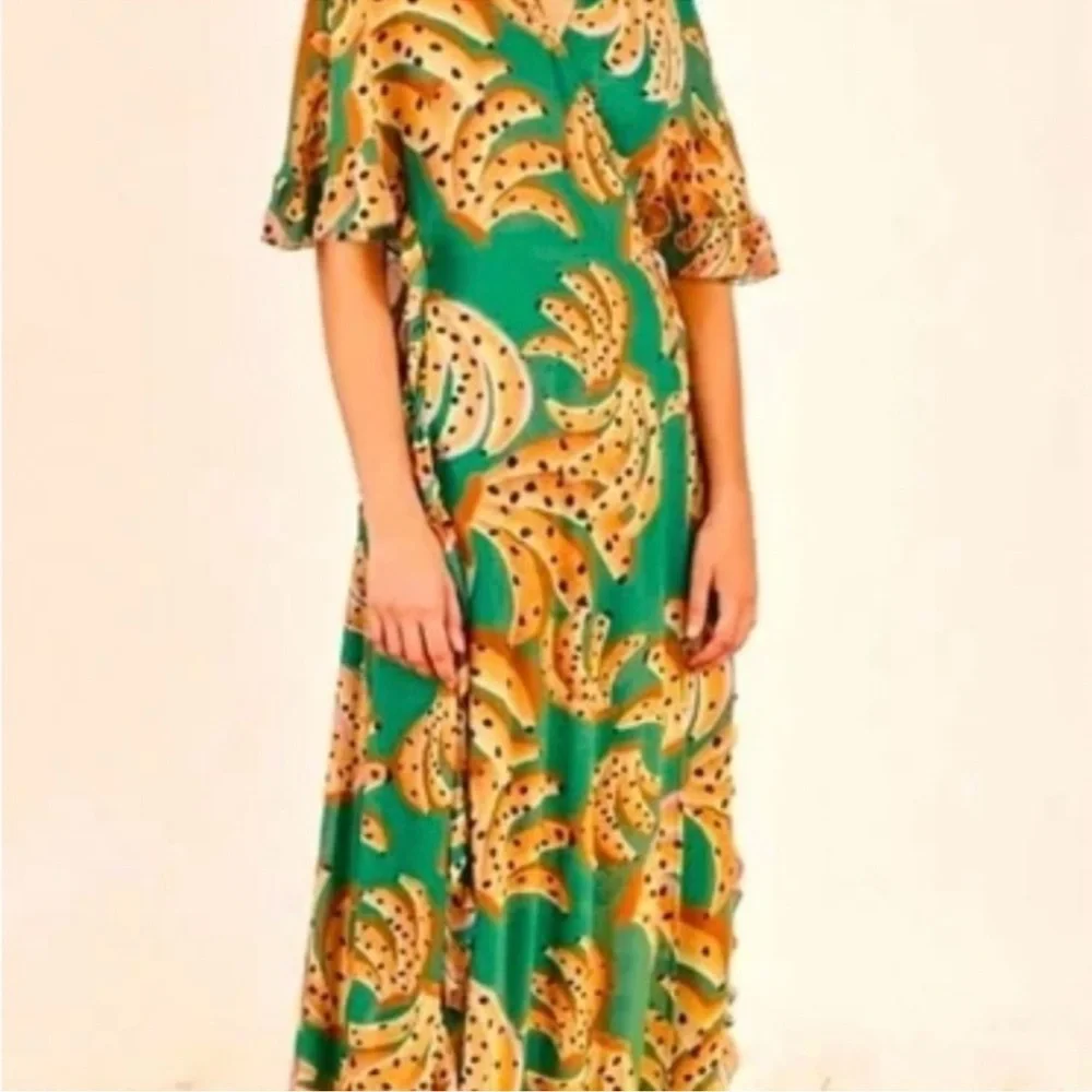 COPY - Farm Rio Raining Bananas maxi wrap dress. - Picture 2 of 7